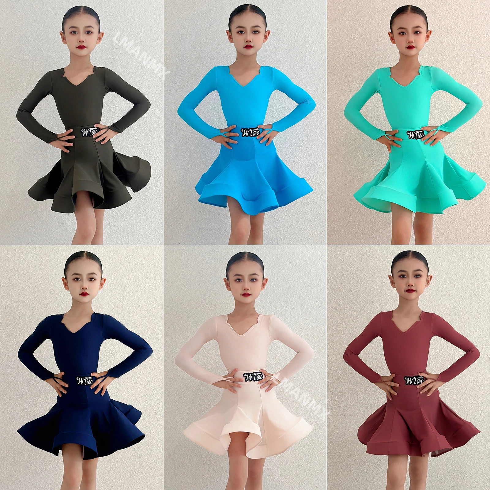 

2025 New Design Professional Standard Competition and Performance Uniform for Female Children in Latin Dance