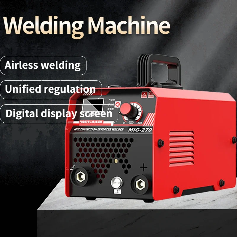 220V MIG Welding Machine 0.5-5mm Mini Semi-automatic Welding Machine Gas Free Flux Core Wire Inverter 1KG Capacity MIG Welder