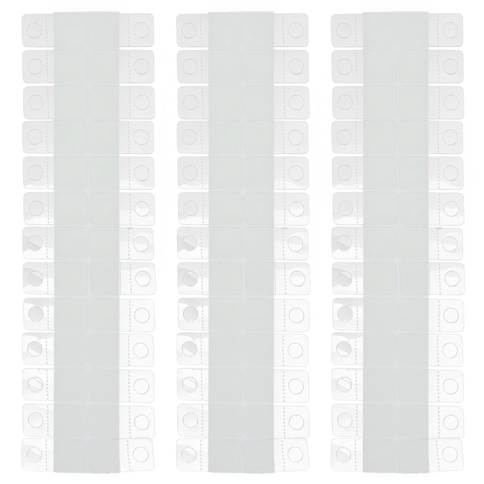 

100pcs Hole Sticky Tabs PVC Self Adhesive Display Hooks 38x38mm Clear Hanging Tabs Retail Pegboard Sticker Hooks