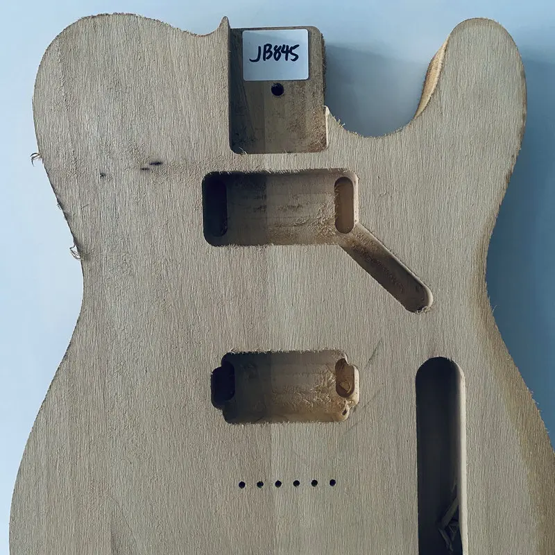 JB845  Semi Finishing Tele Electric Guitar Body in Solid Wood with 2 Humbucker Pickups See Through for Replace