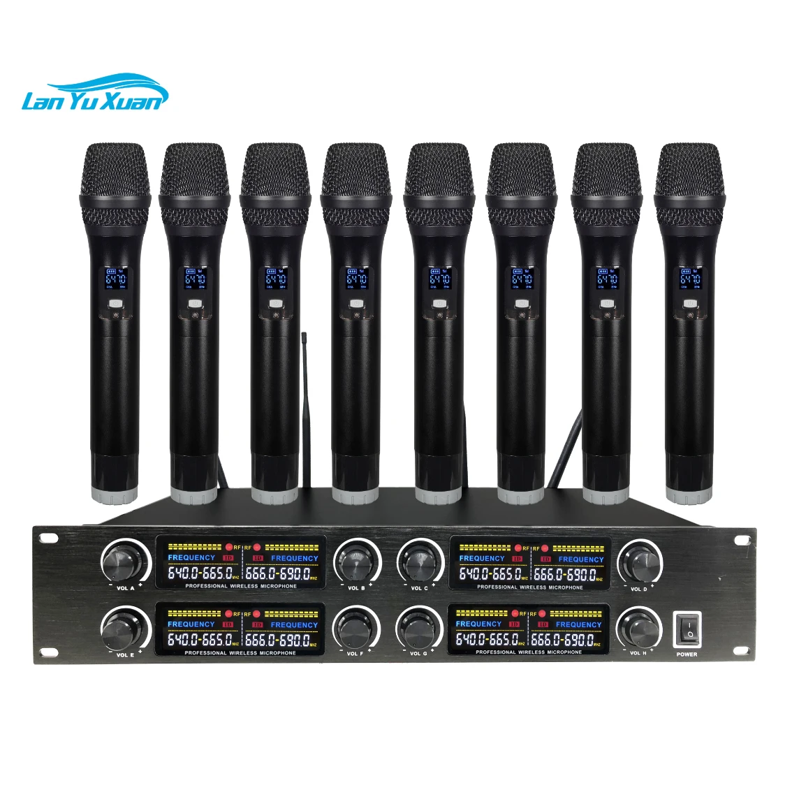 

GPUB TY-8000 8 channels handhold headset lavalier Cordless conference microphone professional uhf for Meeting