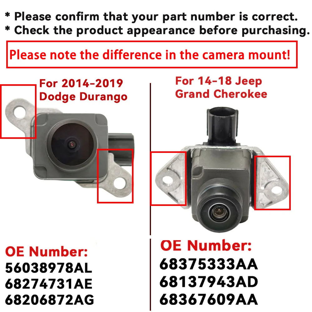 NEW 68375333AA 68137943AD 68367609AA For Jeep Grand Cherokee 2014-2018 Car Rear View Backup Parking Reversing Camera