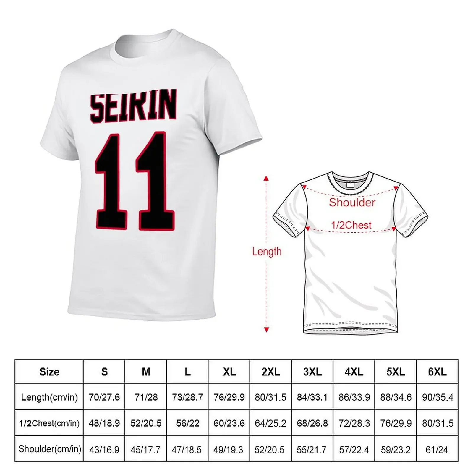 Kuroko no Basuke: SEIRIN 11 T-Shirt oversizeds animal prinfor boys man clothes Short sleeve tee men