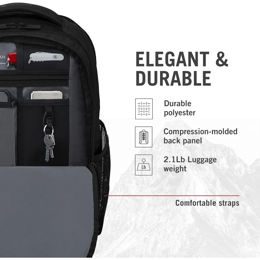 حقيبة Victorinox VX Sport EVO Daypack - حقيبة ظهر عصرية لحمل ملحقات السفر - تتضمن قنوات تدفق الهواء وأشرطة قابلة للتعديل