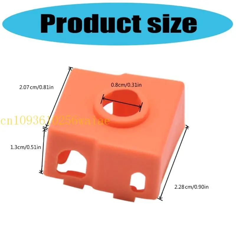 652F ร้อนซิลิโคนถุงเท้าฮีตเตอร์บล็อกซิลิโคนฝาครอบตัวเรือนป้องกันสำหรับอุปกรณ์เสริมเครื่องพิมพ์ CR6