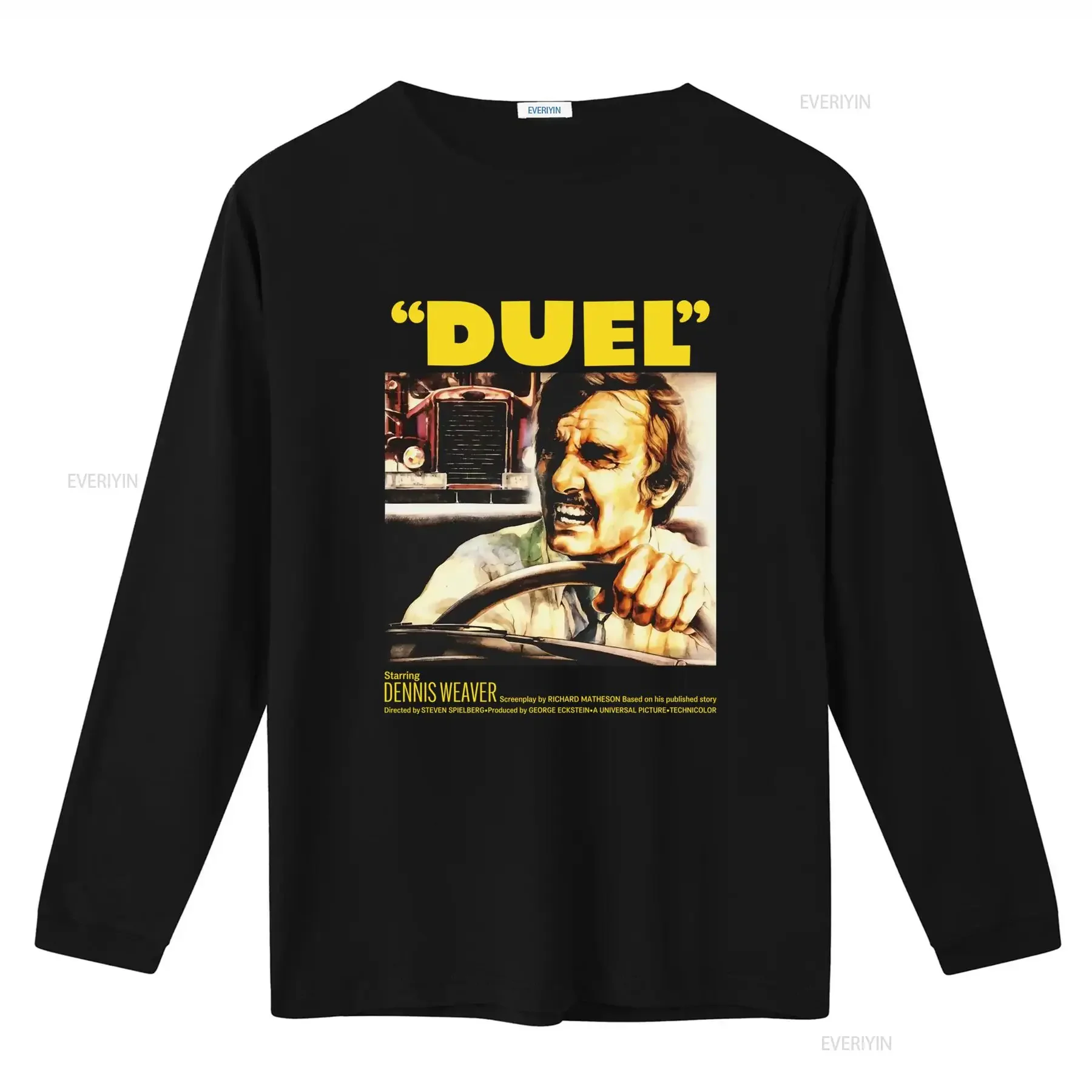 1971 Duel Movie Inspired Dennis Weaver Steven Spielberg T Shirt vintage Washed Stylish Casual designer clothes streetwear