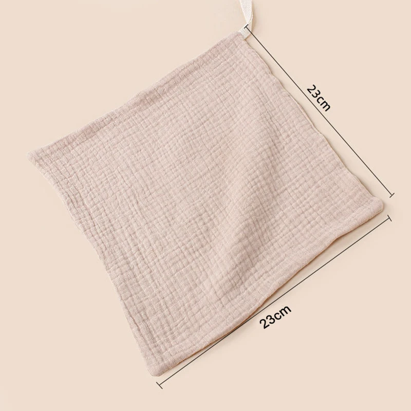 Toalha quadrada de gaze lisa, toalha pequena de baba para bebê, toalha de rosto de algodão puro para recém-nascidos, toalha pequena para crianças