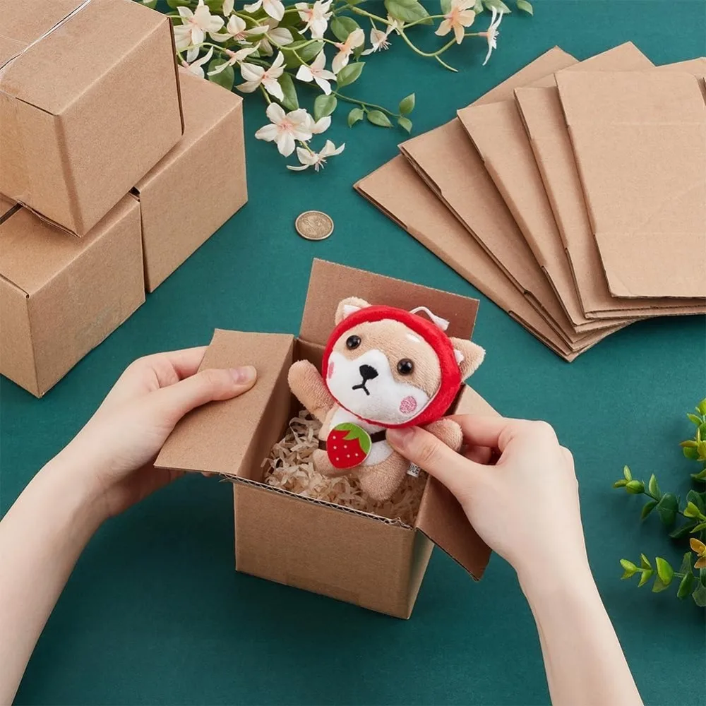 12pcs Shipping Boxes Small Business Packaging Supplies Brown Corrugated Cardboard Boxes Mailing Boxes for Packing