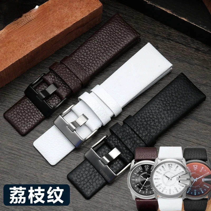 Genuine Leather Watch Strap for Diesel Dz4323 Dz1405 Dz1657 Women's Watch Band 22 24 26 27 28 30mm