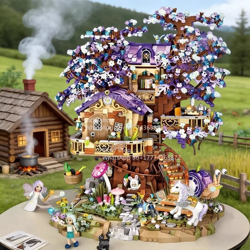 

Assembly of Elf Tree House, High Sensitivity Girl's Birthday Gift,