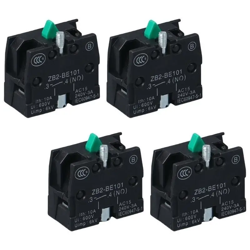 

652F 4Pcs High Performances Normally Open Button Switches Aluminum Body Optimized for Electronic Control Applications