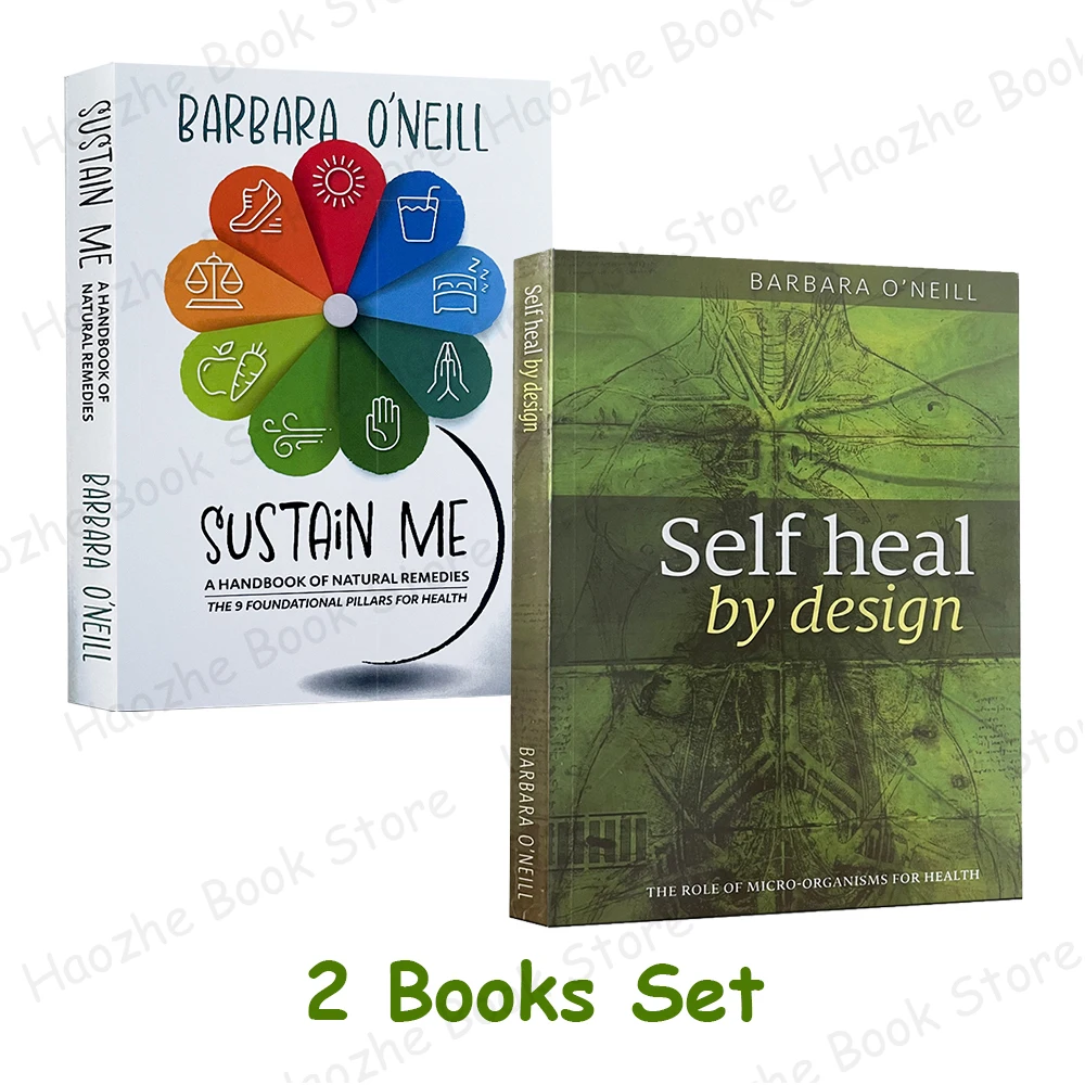 2 Books: Self Heal By Design & Sustain Me By Barbara O'Neill The Comprehensive Natural Remedies Book Guide in English Paperback