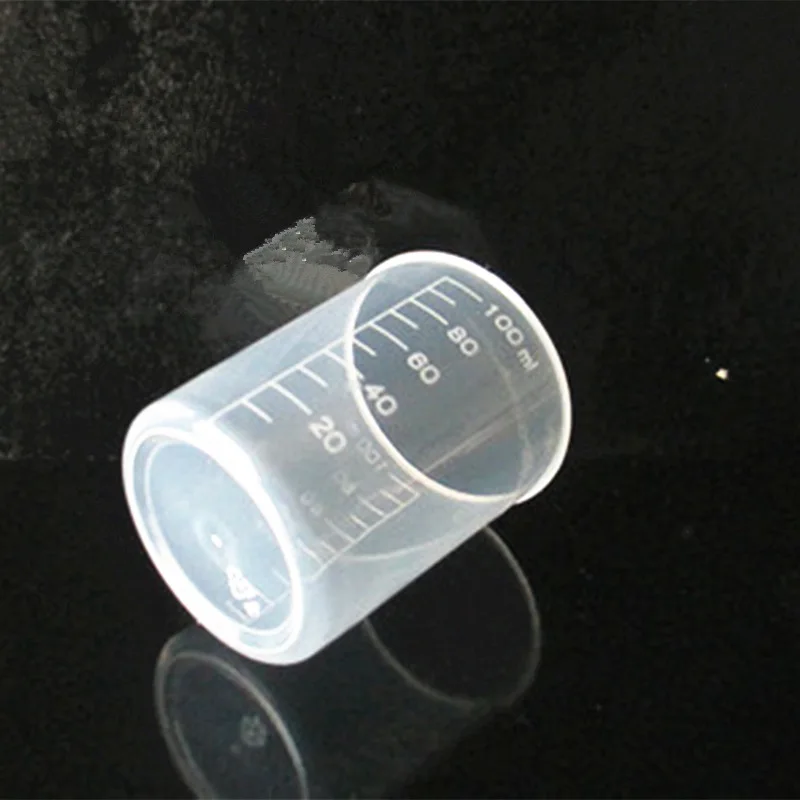 New 100ml Transparent Laboratory Scale Measuring Cup Thickened Food-Grade Transparent Plastic Sampling Sub-Packing Tools1pc