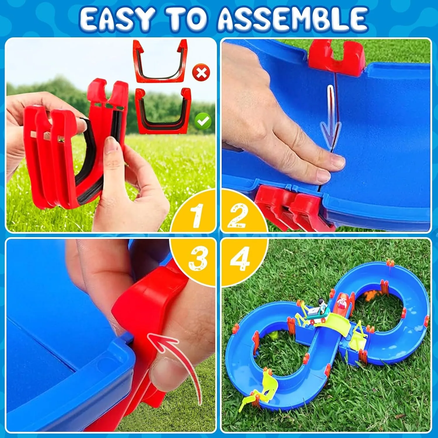 Giochi da tavolo per acquatici all'aperto per bambini, set di 50 giocattoli da spiaggia fai-da-te, prato, giocattoli per via navigabile in piscina, adatti per ragazzi e gi