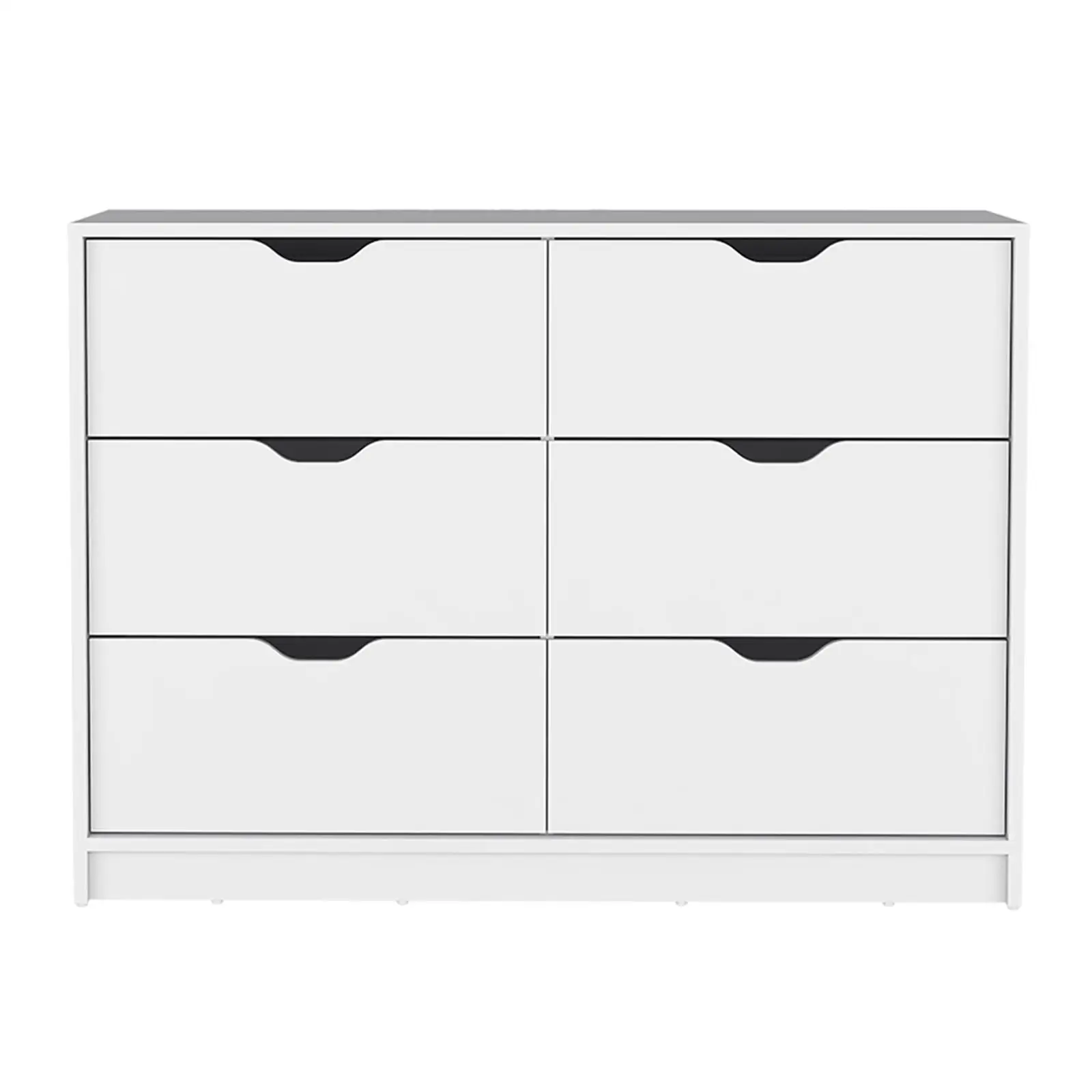 

Elegant White Dresser: 4 Drawers & 2 Cabinets for Clothes & Shoes