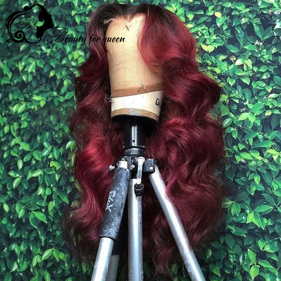 

Красный 13x4Прозрачный кружевной передний парик с объемной волной, кружевной фронтальный парик, человеческий парик 180% плотности, как companion, красота, никогда не выцветает, косплей