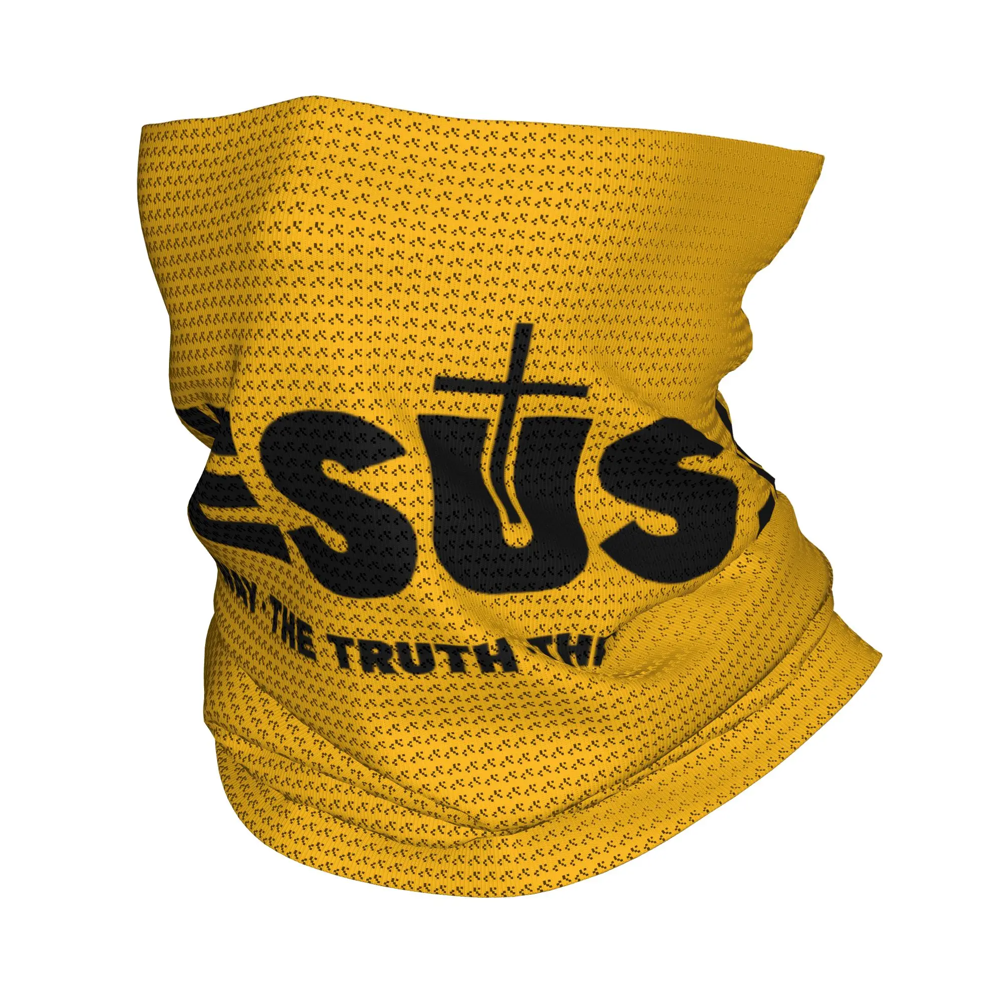 Bandana, pasamontañas, pañuelo para el cuello, cubrefacial, diadema, balaclava con diseño de Jesús Cristo, El Camino, La Verdad, La Vida, Cruz Religiosa y Fe