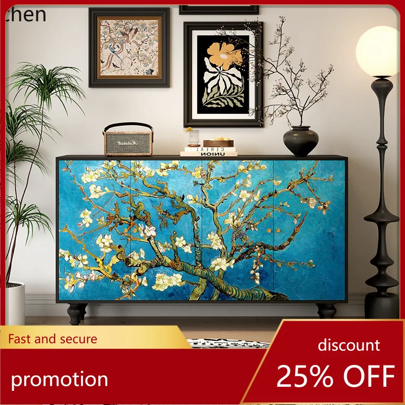 

ZML Entrance Sideboard Cabinet Living Room Bedroom Storage Cabinet Homestay Solid Wood Storage Cabinet
