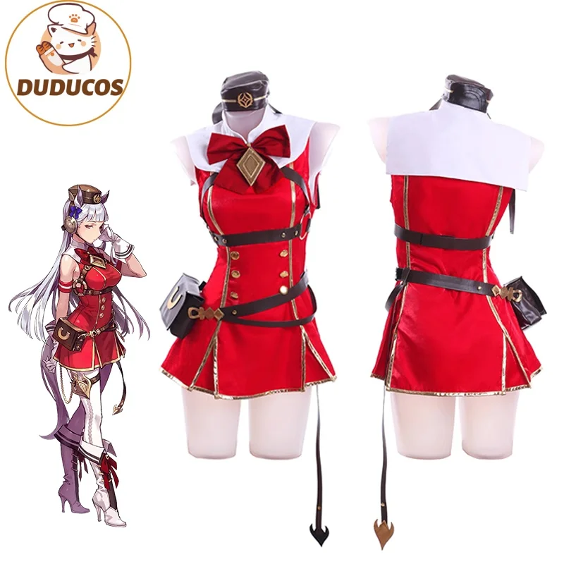 

IN STOCK Gold Ship Cosplay Costume Game【S-2XL】DUDU-R Women Halloween Red Uniform Gold Ship Costume Plus Size