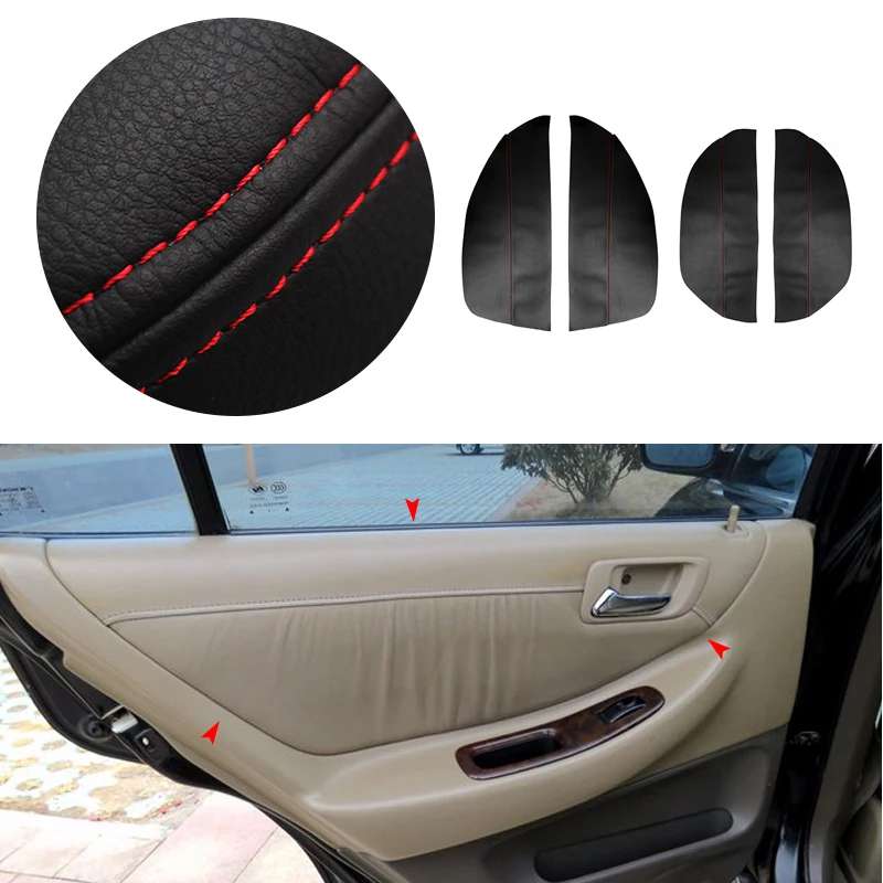 Car Microfiber Leather Interior Door Panel Cover Trim For Honda Accord 6th Gen 1997 1998 1999 2000 2001 2002