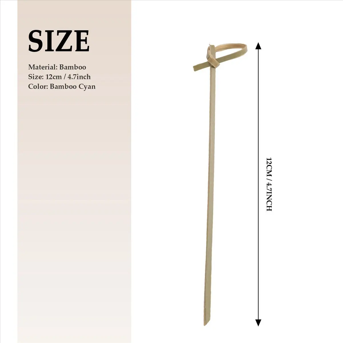 A13M 300 Knotted Bamboo Skewers Cocktail Sticks Cocktail Toothpicks