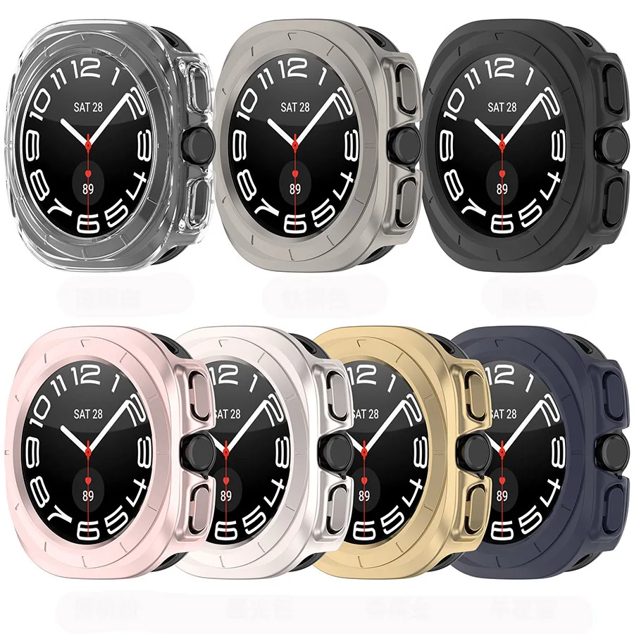 PC Matte Watch Case for Samsung Galaxy Watch 7 44mm 40mm Hard Bumper All-Around Shell for Galaxy Watch 7 Ultra 47mm Accessories
