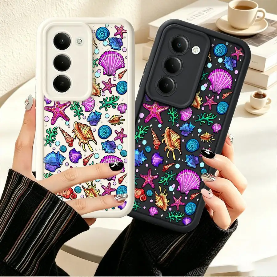 Seashell Starfish Case for Samsung Galaxy A15 A16 A71 A72 A51 A73 A23 A53 A54 A35 A36 A34 A56 A12 A13 A26 A32 Phone Cover