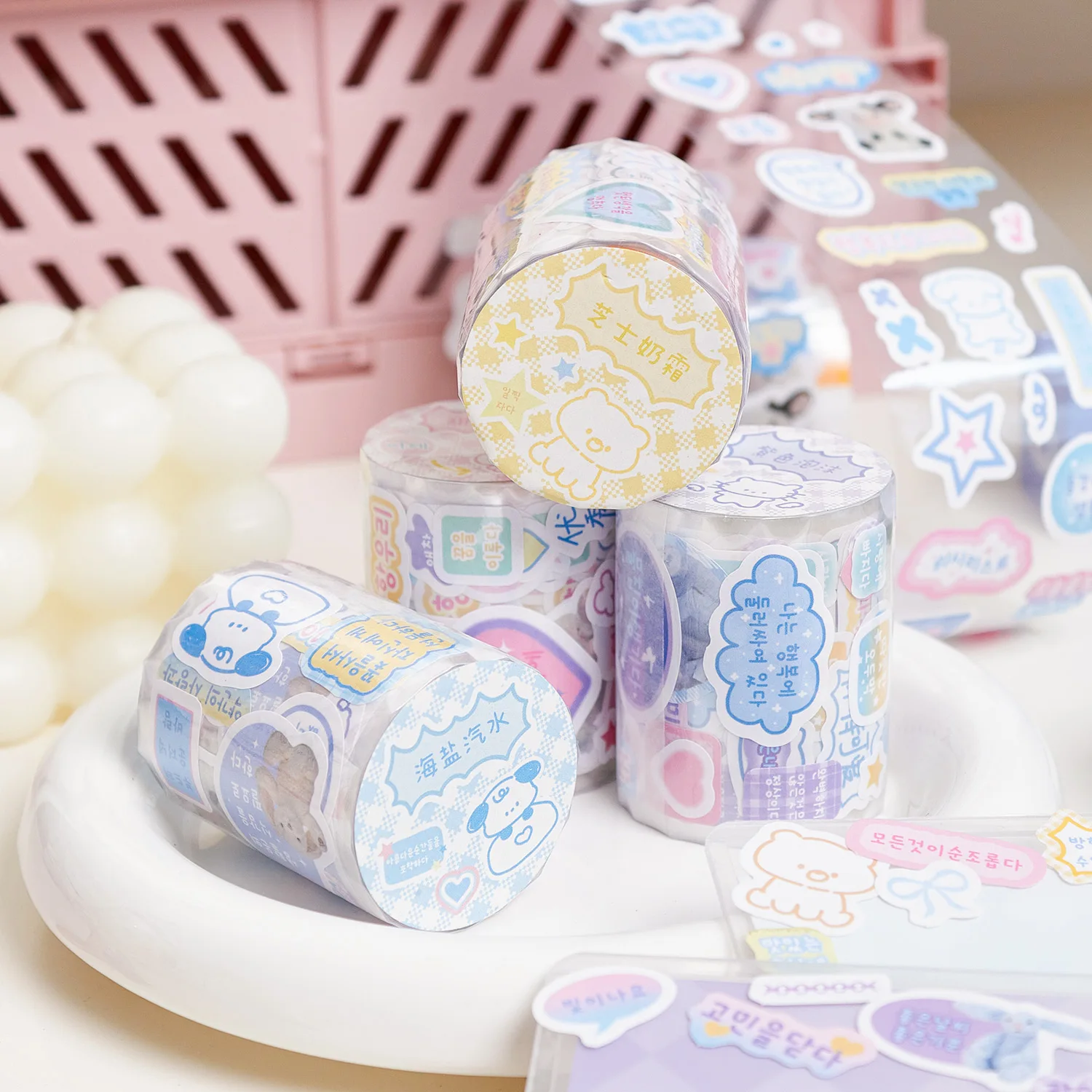 Gestanst afvaltape Waterdicht gecoat papier Leuke Graffiti-serie Ins Handboek DIY decoratieve stickers