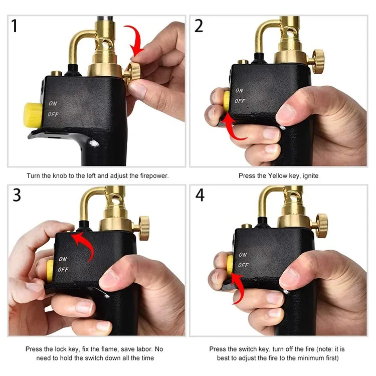 TS8000 High Intensity Trigger Start Torch, Portable Oxygen Free Welding Gun, Use With MAPP/Propane Searing Steak