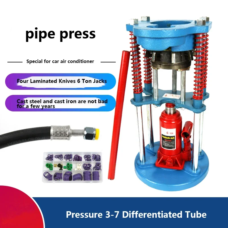 Hydraulic Pipe Press Air Conditioning Hydraulic Press Manual Small Portable Aircon Fitting Crimp Repair Tool