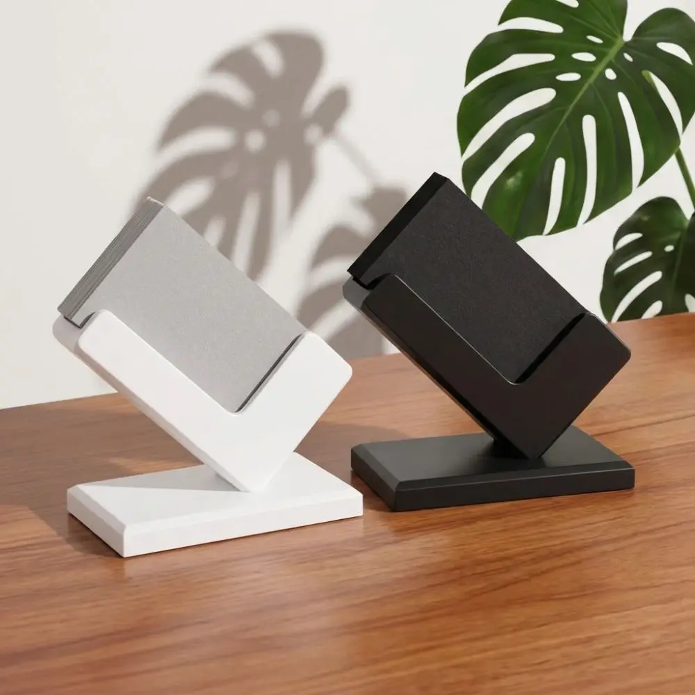 Industrial Style Business Card Storage Rack 3D Printing Plastic Card Display Stand Stable Funny Name Card Organizer Home Desktop