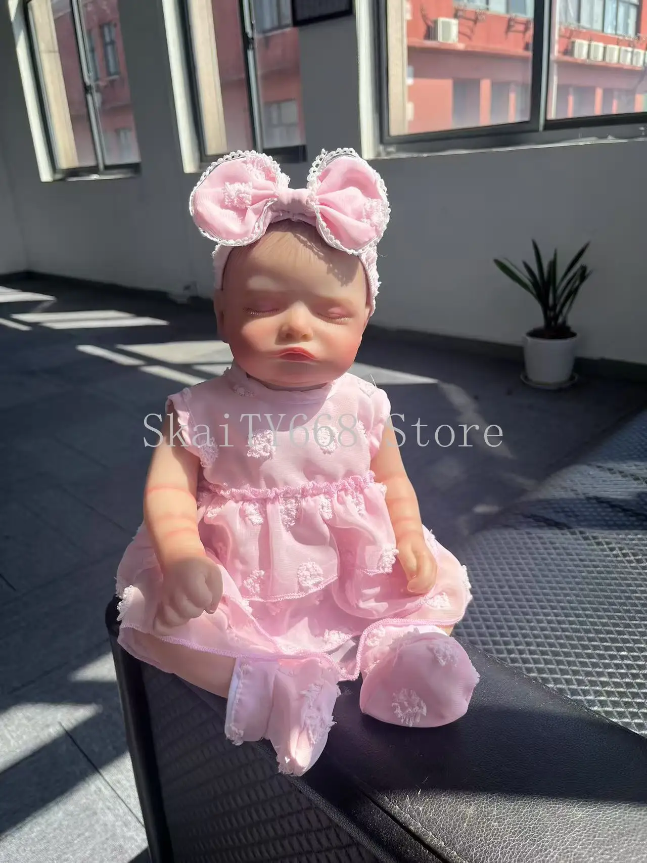 18 インチ シリコーン ベビードール リボーン ロザリー ソフト ビニール リアルなリアルな新生児女の子 3D スキンと目に見える静脈 リアルな画像