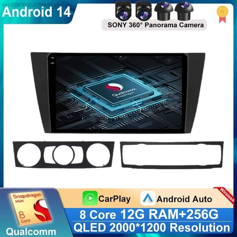 

Android 14 CarPlay Auto For BMW 3-Series E90 E91 E92 E93 Car Radio Multimedia Video Players GPS Stereo Head Unit 2 din 2din DVD