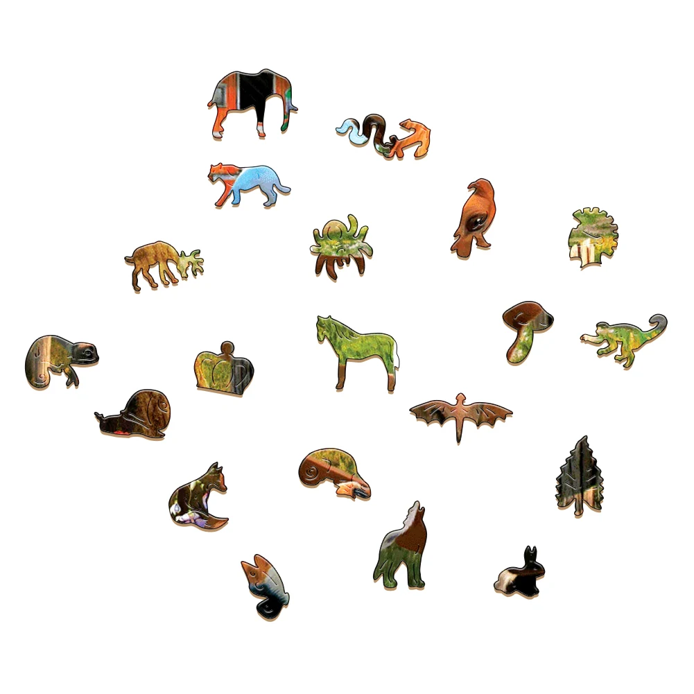 Dog And Horse  Wooden Jigsaw Puzzle Festival Gift Toys For Adults Animal Wood Puzzles Holiday Gift Puzzle Toy For Children