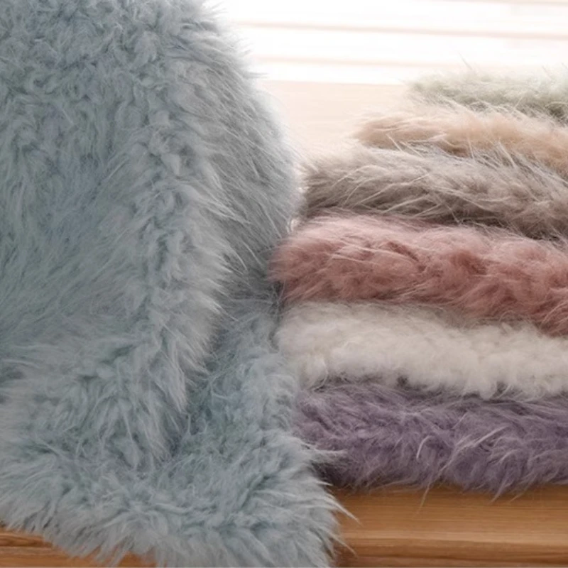 

Утолщенная пушистая теплая ткань из искусственного меха финской лисы для одежды кукол, плюшевых мишек, шарнирных кукол, рукоделия, DIY, 1000 г/м