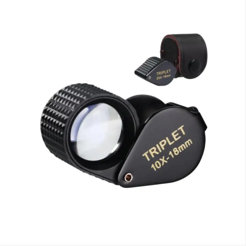 Mini Jewelry Magnifier Loupe 10-30X Magnification Hastings Triplet 18mm Optic Glass for Gift Giving DIY Craft Making Work