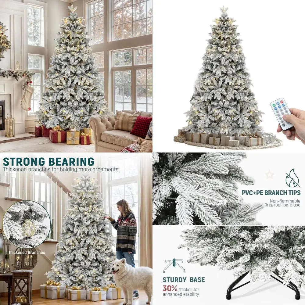 6-Foot Pre-Lit Snow… - image