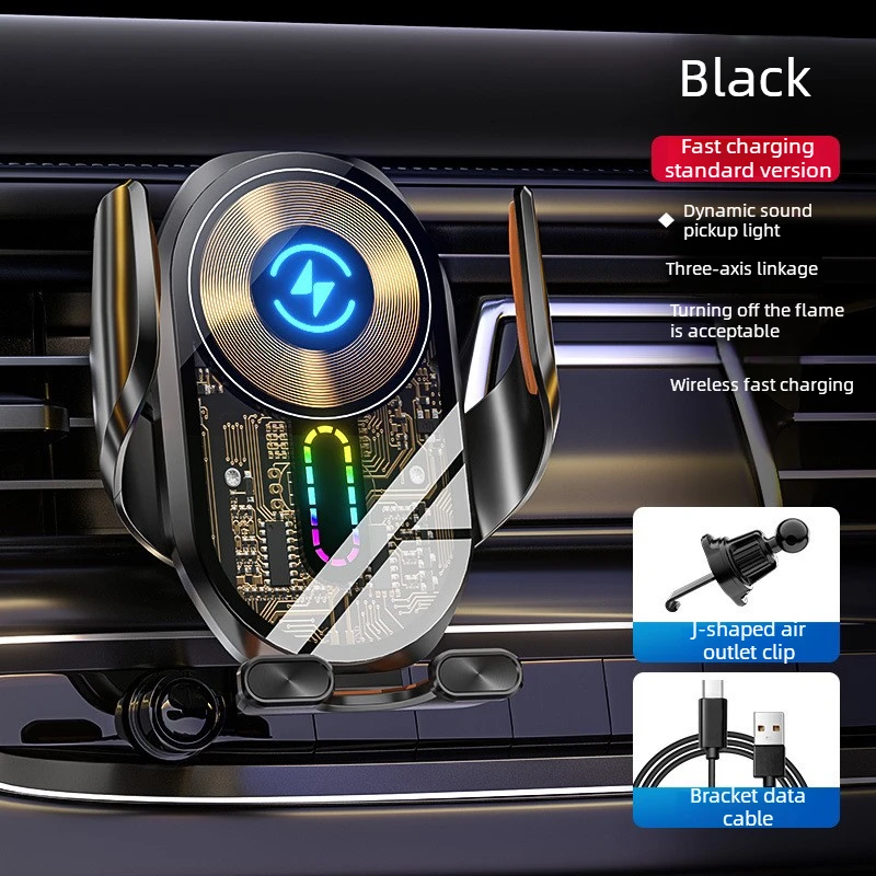 

Wireless Charging Car Mount Phone Holder Magic Clip for A5A5E Three Axis Linkage Transparent Pickup Light Smart Device