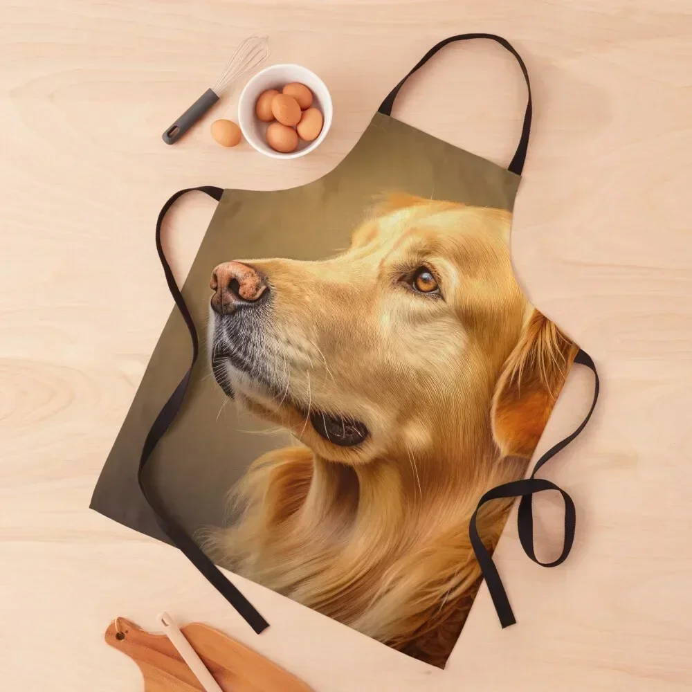 

Golden retriever Apron For Kitchen Women Kitchen Front Things For The Home christmas kitchen cloths Apron