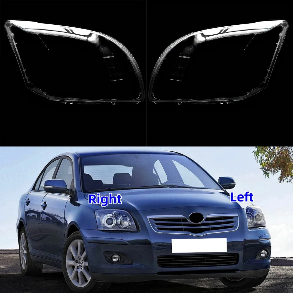 

For Toyota Avensis 2006 2007 Transparent Lampshade Headlamp Cover Lamp Shade Headlight Shell Lens Plexiglass Car Accessories