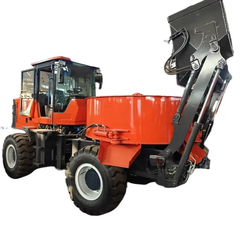 Hot Sale Product 3cbm Self Loading Concrete Pan Mixer 3m3 Self Loading Concrete Mixer Automatic Hydraulic