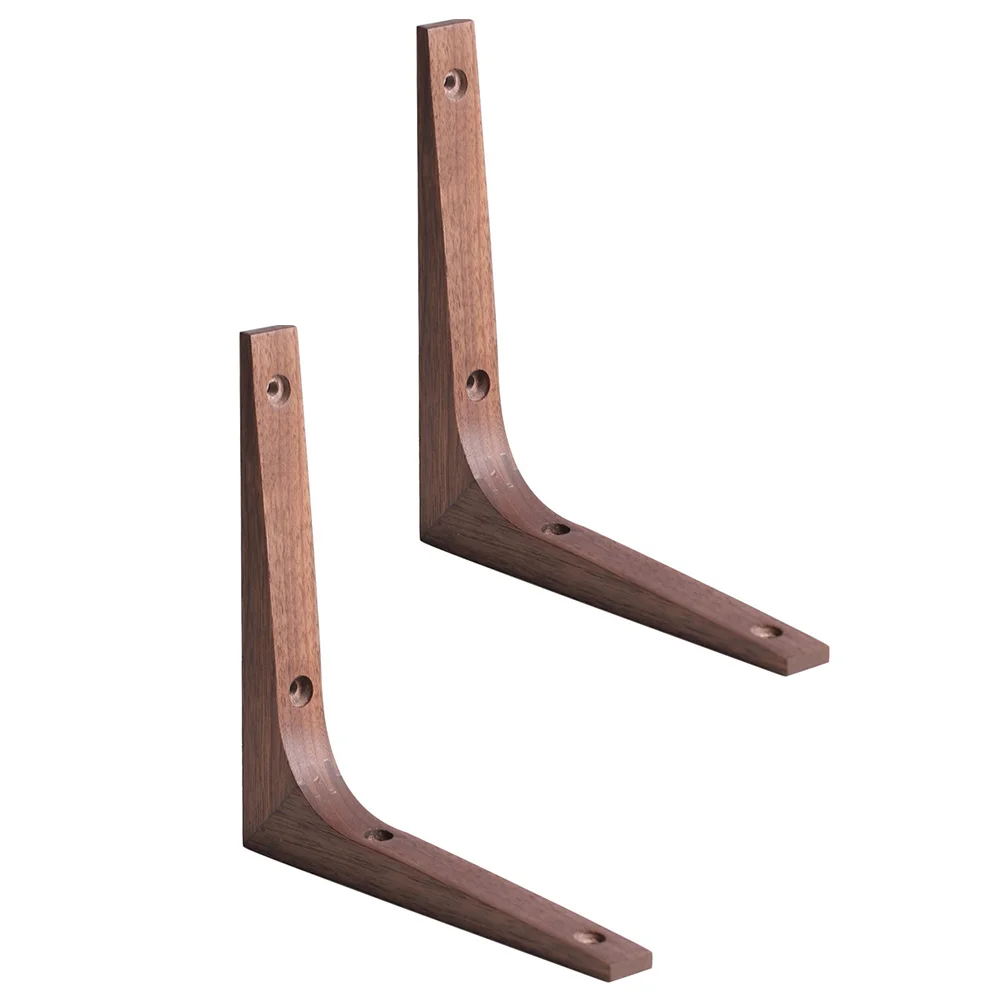 

2 Pcs Triangular Wall Panel Flower Stand Wooden Shelf Brackets Hook Accessories Racks Corner Brace Bookshelf Supports Mounted