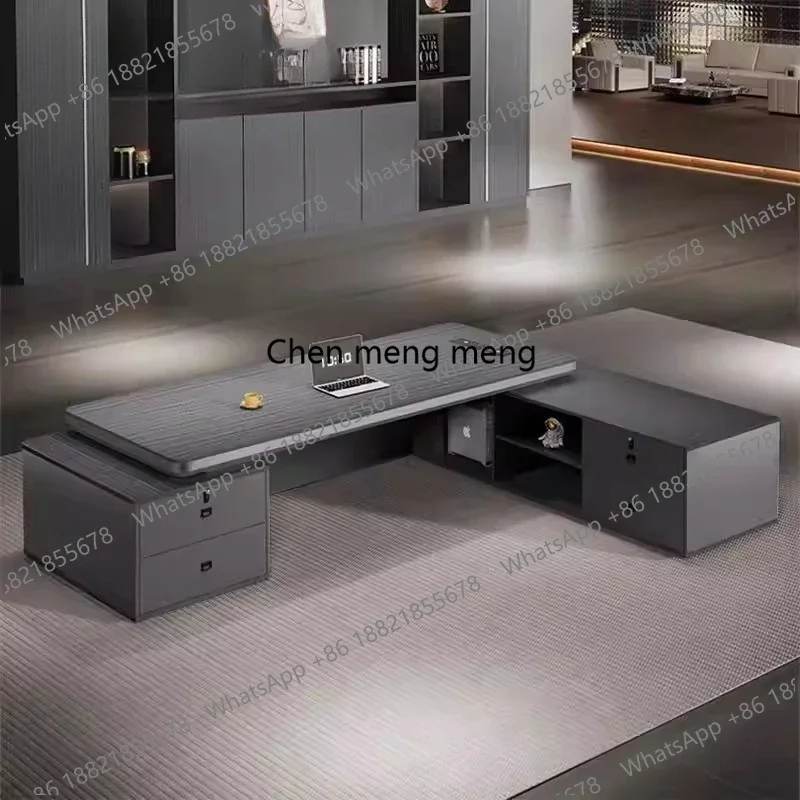 A17 Manager Supervisor Boss Desk Computer Study Sedentary Room Offices Table L Shaped Executive Corner Study Organizer Furni