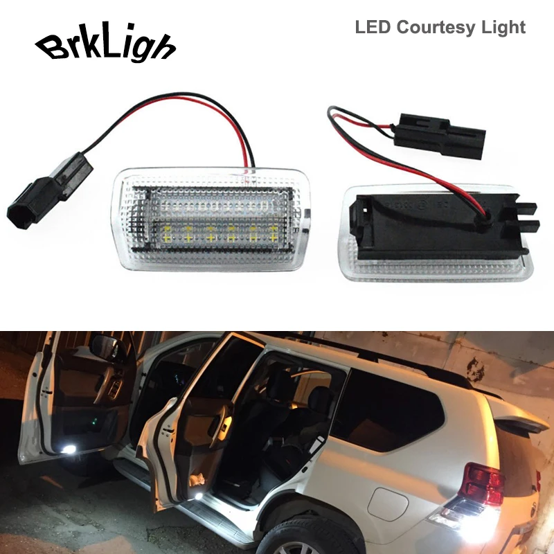 

2Pcs LED Courtesy Lamps Car Door Lights For Toyota Highlander Corolla Camry Prius Wish Land Cruiser Reiz Wish 4Runner Mark X EZ