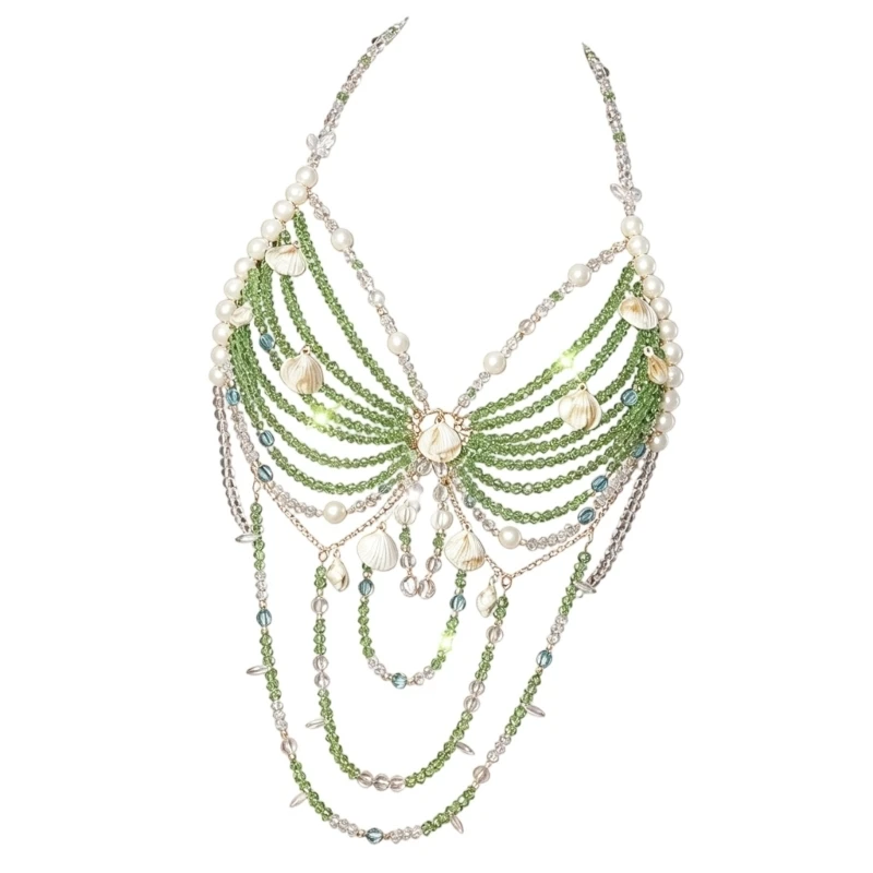 Trendy Layering Beaded Body Chain With Dynamic Tassels Movement Party Body Chain