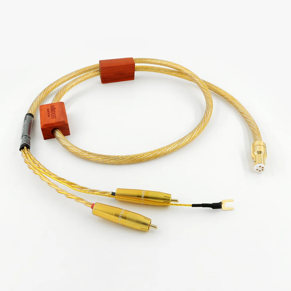 CABLE TONEARM GOLD PHONO RCA Cable macho Viny HIFI