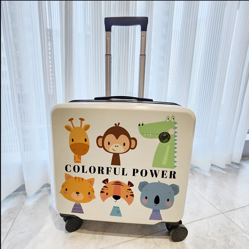 Children's trolley box Girl Boy Cute animal cartoon student small suitcase Male 18 "cardan wheel boarding luggage