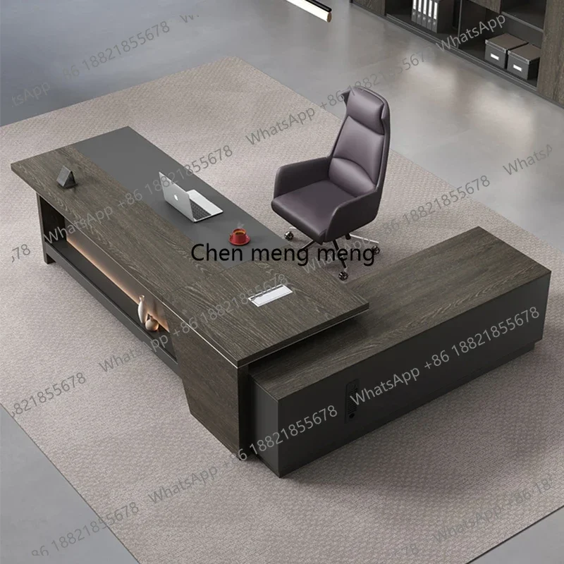 A139 Luxury Vintage Boss Office Desk Storage High Quality Design In Stock Conference Office Desk Reception Schreibtisch Furnitur