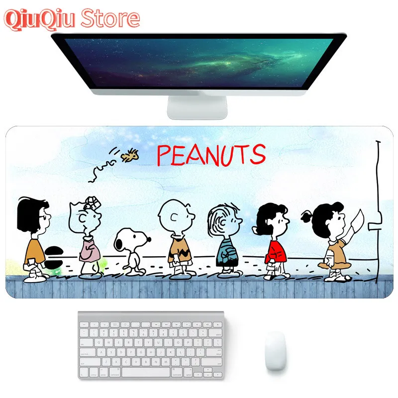 

Коврик для мыши Snoopy, супер большой коврик для письменного стола, коврики для компьютерной клавиатуры Snop, милый домашний водонепроницаемый коврик для игр