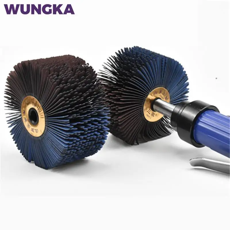 118x60/30mm 120-600 Grit Abrasives Wire Drum Wood Burnishing Polishing Wheel Brush Cloth Sanding Grinding Groove Mop Buffing Pad